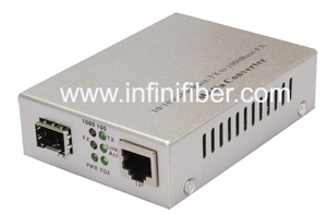 10 100 1000M SFP Fiber Optic Media Converter